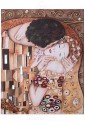 Quadro Acca Il Bacio Klimt Argento 925 Legno Cristalli Misura 46x56 QD.9 KL