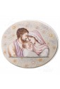 Quadro Sacra Famiglia Capoletto Argento 925 Legno Dipinto 46x56 Acca 26TC