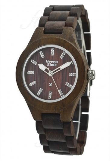 Orologio Donna Legno Sandalo Wood Green Time ZW019B