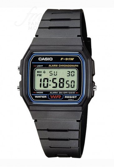 Orologio Casio Collection Digitale Nero Resina Unisex F-91W-1YER