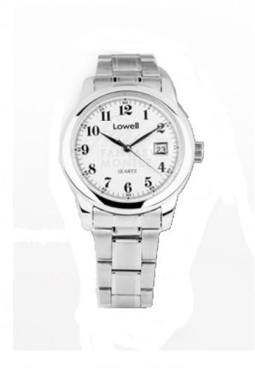 Orologio Lowell Uomo Lavoro Quadrante Bianco Datario Acciaio Classic PL4030-80
