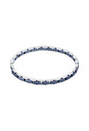 Bracciale Brosway Elegance Uomo Acciaio Ceramica Blu BEG06