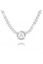 Collana Tennis Donna Silver Smalto Bianco Lettera A Dvccio EBJLWFM