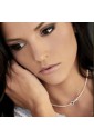 Collana Tennis Donna Silver Smalto Bianco Lettera A Dvccio EBJLWFM