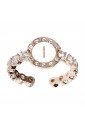 Anello Dvccio Charlotte Tennis Donna Bronzo Rose Smalto Bianco Cristalli Lettera I ODLPMFM