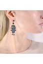Orecchini Lebole Kimono Must Argento Seta Spinelli Neri Black 35J36FM