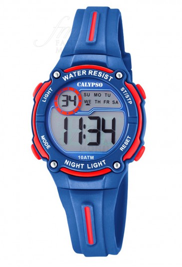 Orologio Calypso Bambino Kids Digitale Blu Rosso Gomma K6068/4 Regalo