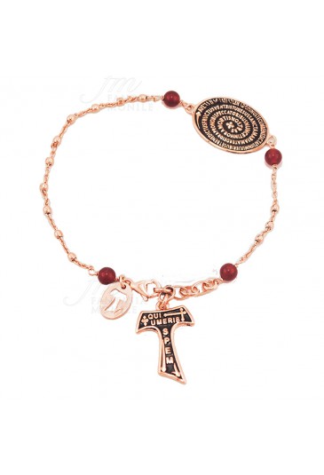 Bracciale Rosario Donna Argento 925 Rose Tau Collection XG3F5FM