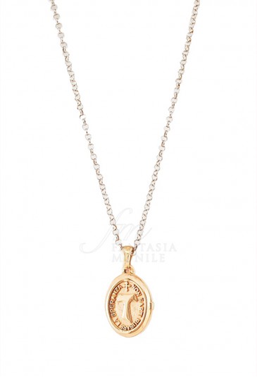 Collana Unisex Porta Pillole Tau San Francesco Argento 925 Gold Tau Collection 1DBR6FM