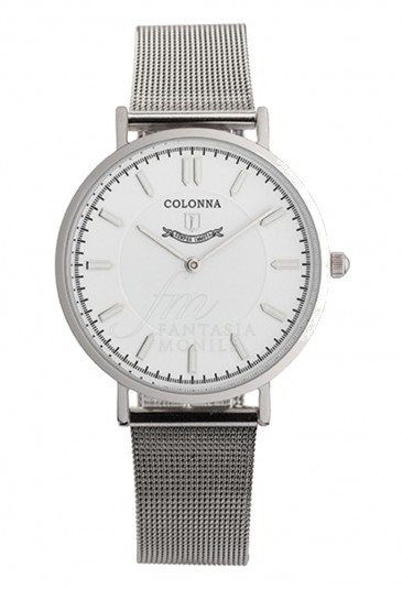 Orologio Colonna Medio Acciaio Ultrapiatto Maglia Milano Solo Tempo Steel N7TRFFM