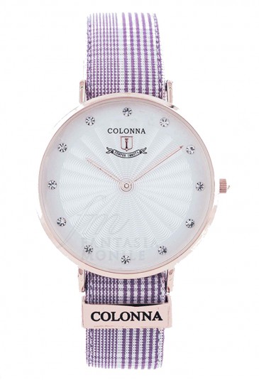 Orologio Donna Colonna Polsino Sartoriale Vintage Tessuto Ultrapiatto