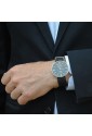 Orologio Uomo Cinturino Sartoriale Trama Intrecciata Nero Vintage Colonna 6HAC6FM