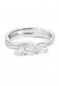 Anello Recarlo Trilogy 3 Pietre Modello Isabella Diamanti Naturali Oro 18kt Donna R61TY001