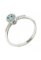 Anello Donna Acquamarina Diamanti Naturali Oro 18kt Modello Gemma Recarlo XE251/BAQ