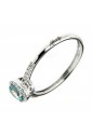 Anello Donna Acquamarina Diamanti Naturali Oro 18kt Modello Gemma Recarlo XE251/BAQ