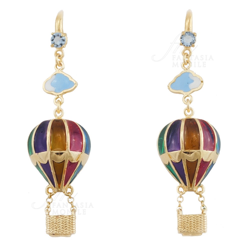 Orecchini A Mongolfiera Colorati In Argento 925 Smaltato A Mano – Made In Italy – Damiano Argenti