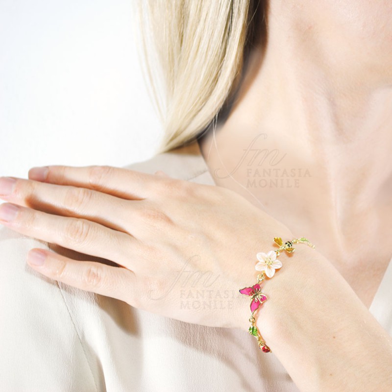Macaron TOOLATE Bracciale Donna Portafortuna In Caucciù Con Charm Quadrifoglio | Made In Italy, Regalo Originale In Confezione Scatola