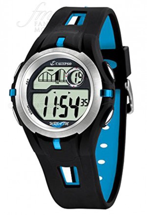 Orologio Calypso Bambino Kids Digitale Cronografo Allarme Nero Black Blu Gomma K5511/2