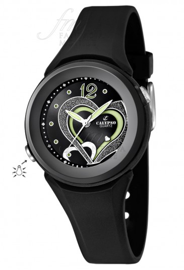 Orologio Calypso Bambina Cuore Cristalli Nero K5576/6