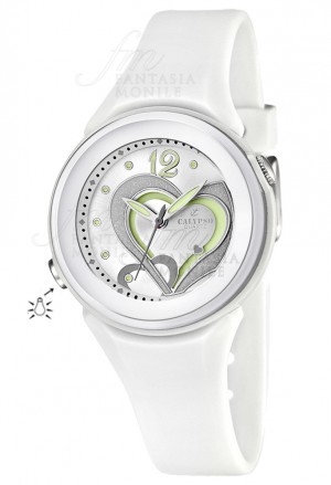 Orologio Calypso Bambina Cuore Cristalli Bianco K5576/1