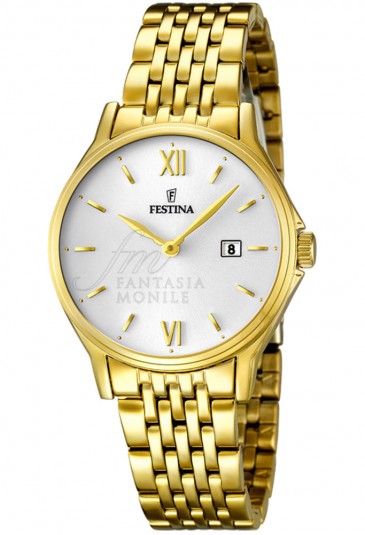 Orologio Donna Giallo Dorato Acciaio Laminato Oro Festina F16749/2