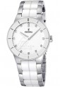 Orologio Festina Donna Lady Ceramica Bianca Acciaio Cristalli Elegante F16531/3