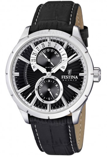 Orologio Uomo Elegance Multifunzione Acciaio Pelle Festina F16573/3