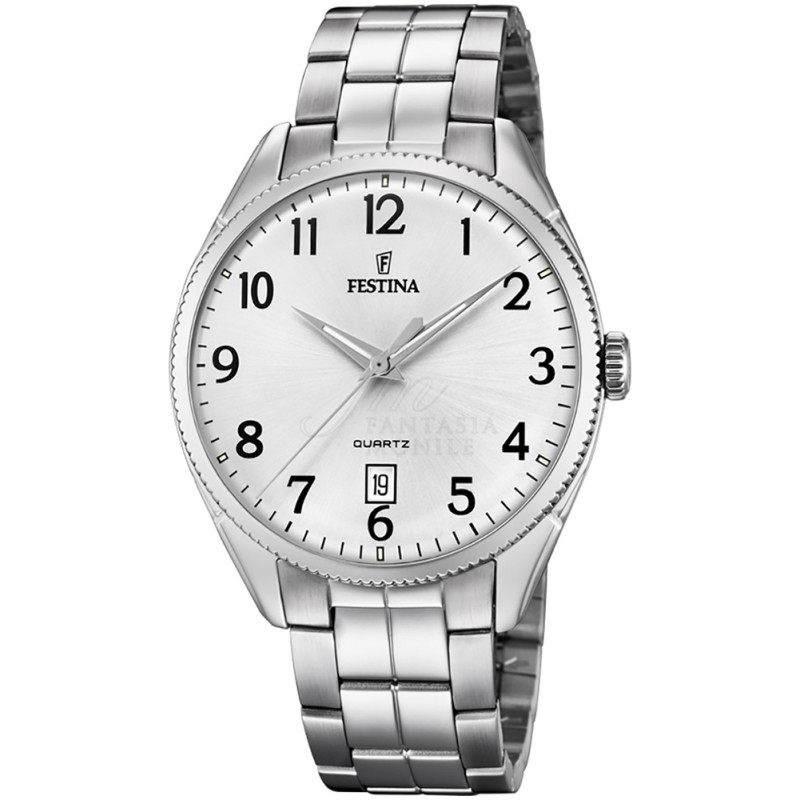 Orologio Festina Solo Tempo Datario Acciaio Silver Elegante F16976/1