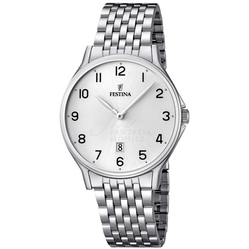 Orologio Festina Uomo Solo Tempo Acciaio Ultrapiatto Elegante F16744/1