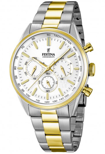 Orologio Festina Uomo Laminato Bicolore Chrono F16821/1