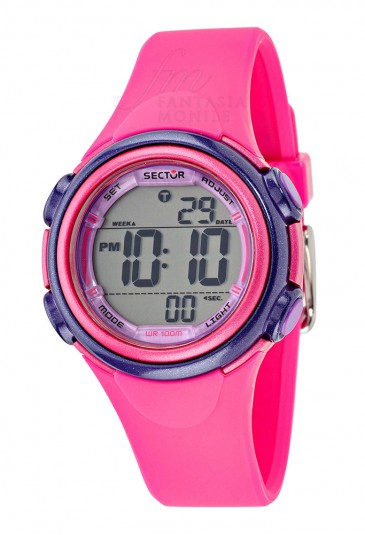 Orologio Sector Donna Digitale Rosa Acciaio Silicone R3251591501