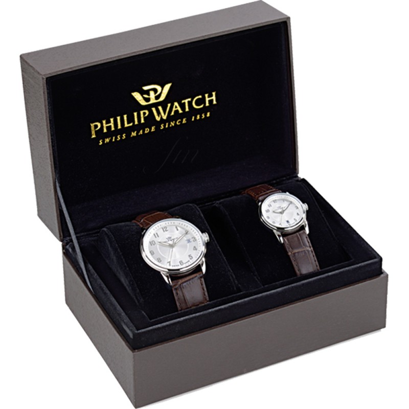 Kit Regalo Coppia Orologi Philip Watch Kent R8251178011 Nozze Argento