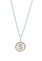 Collana Donna Iniziale White Lettera S Small Dvccio 7924